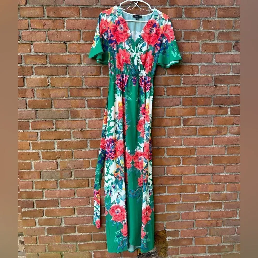 Lulus Still in Paradise Green Floral Maxi Dress - Picture 3 of 8